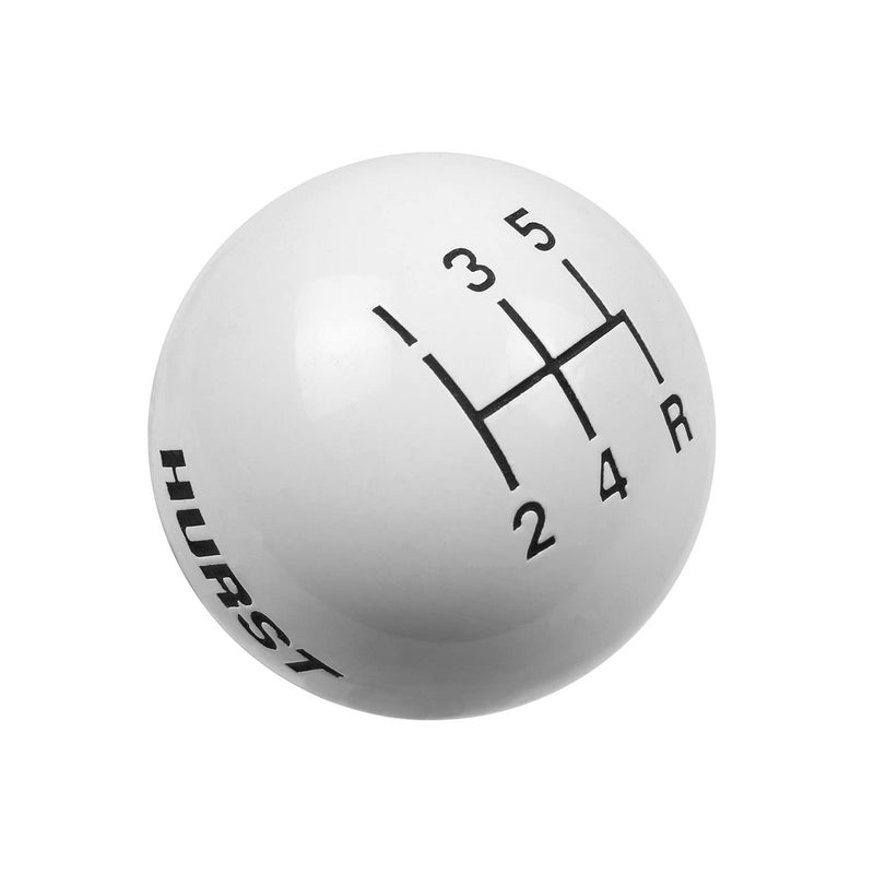 Hurst 1630025 White 5-Speed Replacement Shifter Knob - Image 1